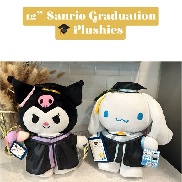 12” Sanrio Graduation Plushies - Picture 1 of 7